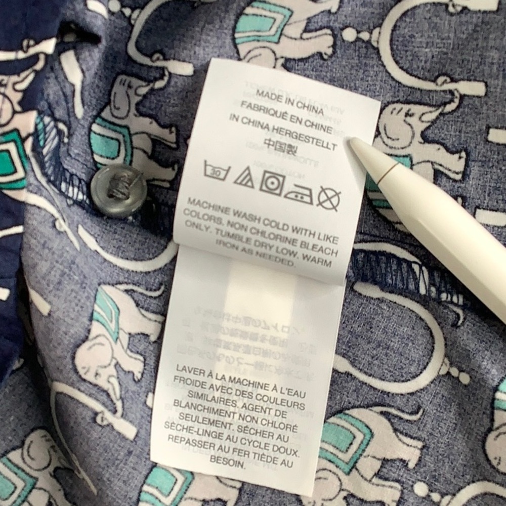 J Crew Perfect Elephants Princess cut Long Sleeve button up shirt women SZ 6 NWT - Picture 7 of 10